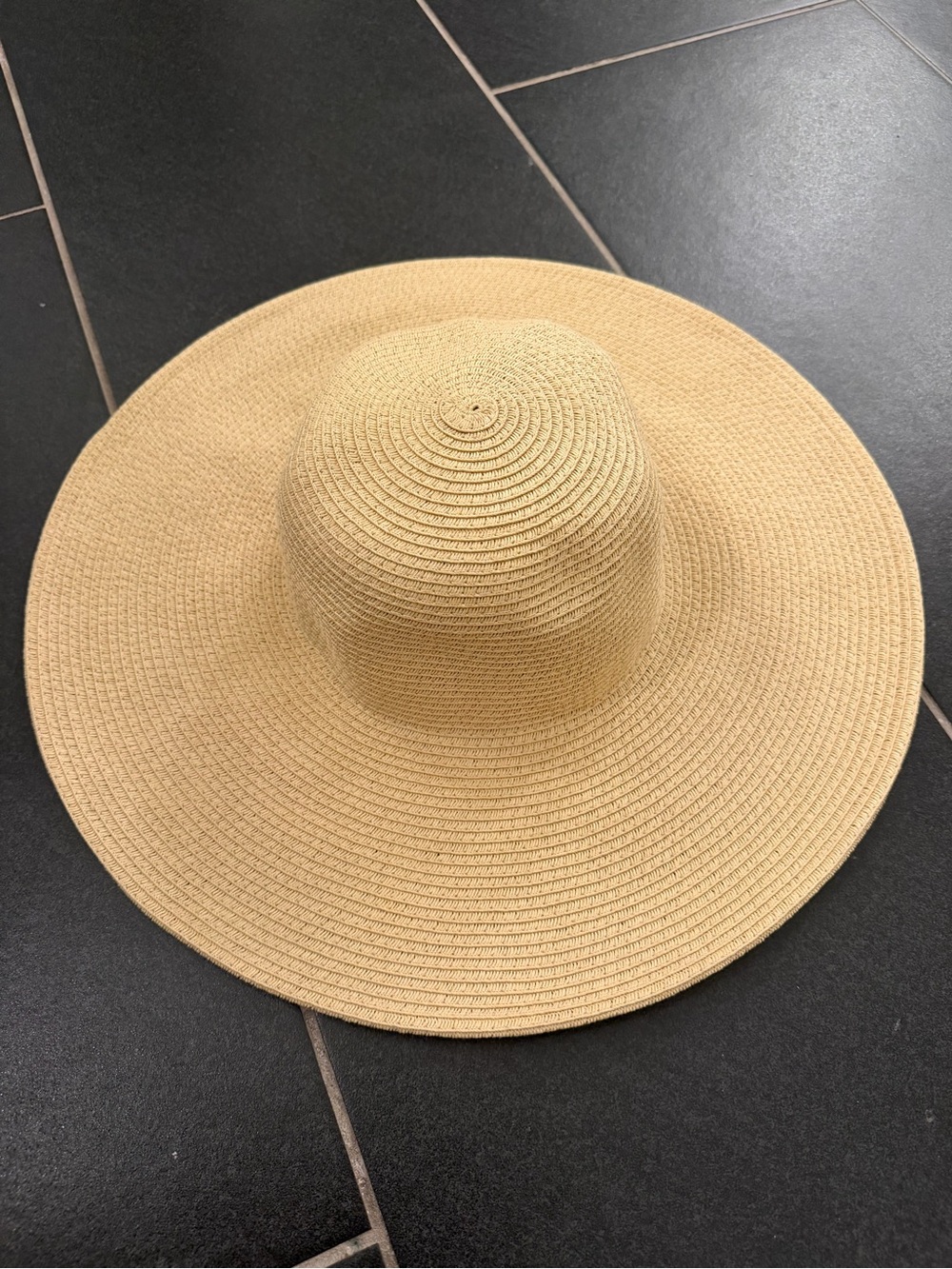 J. Crew Factory Wide-Brim Straw Sun Hat - Natural Tan floppy hat never worn